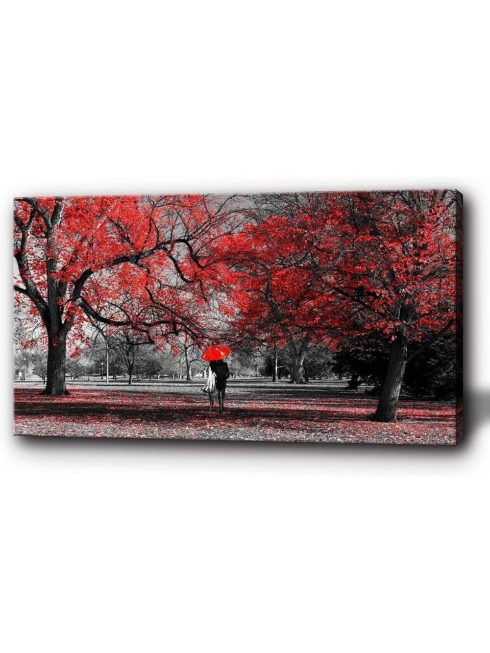 Large Black and White Tree Canvas Wall Art - Modern Forest Decor for Bedroom